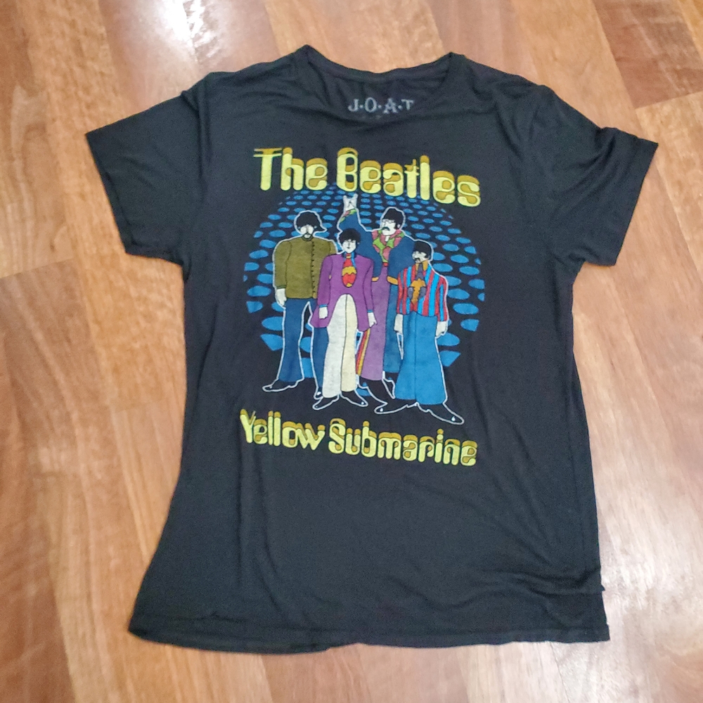Beatles Yellow Submarine Womens XL  Black Tee